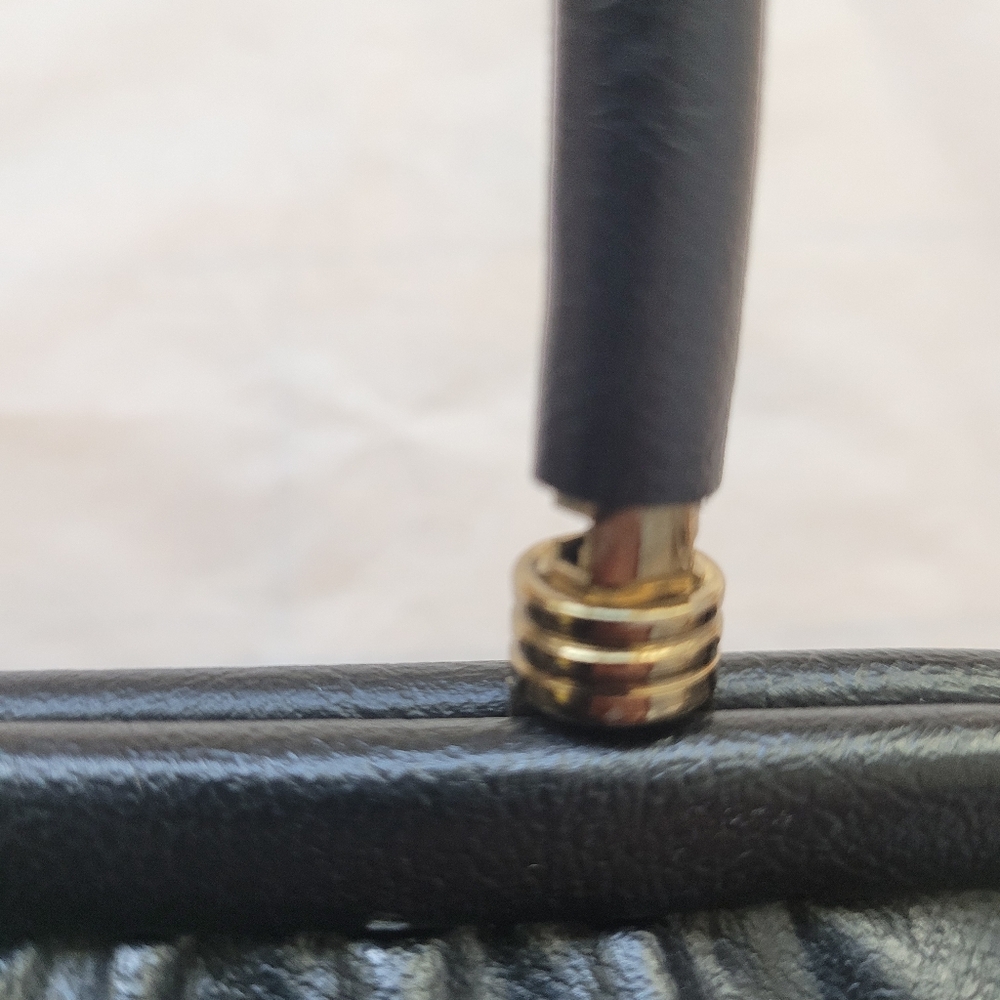 Vintage Black‎ Leather Clutch Bag - Picture 3 of 6